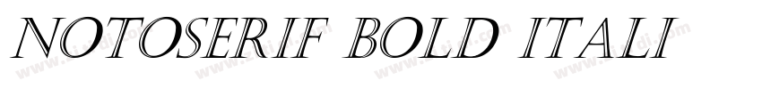 notoserif bold itali字体转换